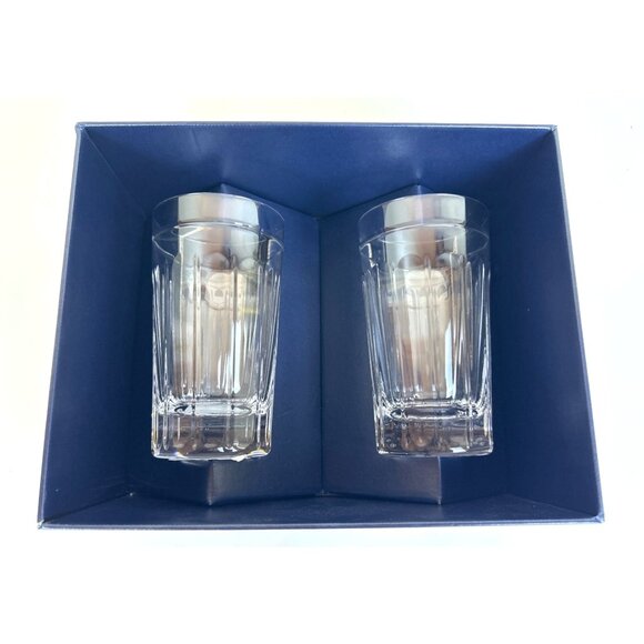 Ralph Lauren Coraline Crystal Tall Highball Glass Set of 2 New in Box - Picture 1 of 7